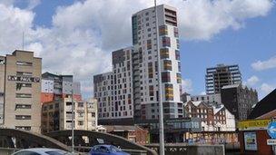 Ipswich waterfront from Stoke Bridge