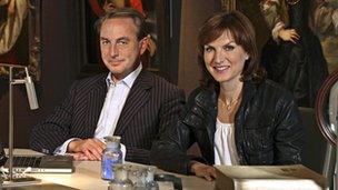 Art dealer Philip Mould and presenter Fiona Bruce