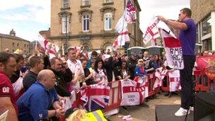 The EDL rally in Dewsbury, June 2012