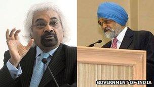 Sam Pitroda and Montek Singh Ahluwalia