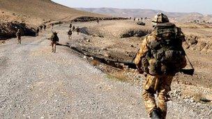 File image of British soldiers in the Kajaki area of Helmand province, Afghanistan, in January 2007