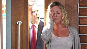 Charlie Brooks as Janine Moon in a scene from EastEnders