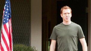 Damian Lewis and US flag