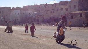 Children playing in the street in Mogadishu