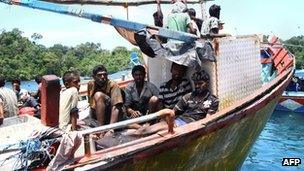 File photo (March 2013) of Tamil asylum seekers in Indonesia