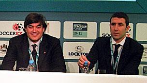 Shergul Arshad (left) and Giuliano Giorgetti, the heads of digital at AS Roma and AC Milan