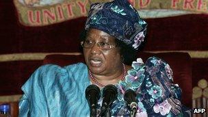 Malawi President Joyce Banda in August 2012