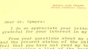 Letter heading from Maria von Trapp