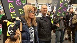 Tommy Sheridan at the march