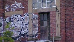 Graffiti on a building