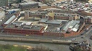 Aerial view of Gloucester Prison