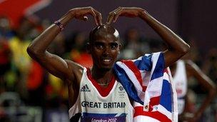 Team GB London 2012 Olympic Gold medal winner Mo Farah is taking part in the summer series