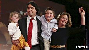 Justin Trudeau and family (14 April)