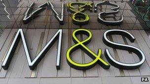 marks and spencer sign