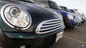 Minis in the forecourt of a dealership