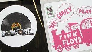 Record Store Day logo with Pink Floyd single cover