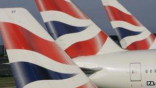 British Airways planes at Heathrow