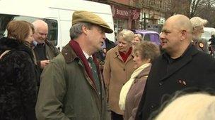 Nigel Farage and UKIP activists in Carlisle