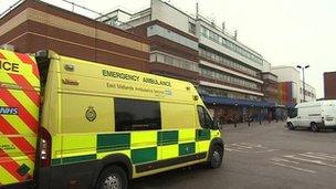 Exterior view of Kettering General Hospital