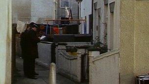 1984 police at scene of Peter Miller's flat