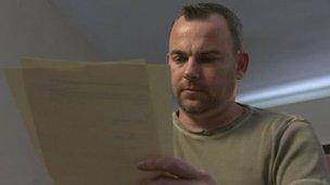 Gary Johnson reading the letter from the Bishop of Chichester