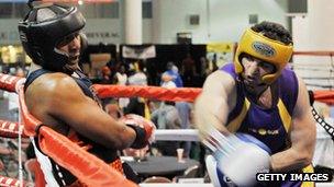 Tamerlan Tsarnaev in a boxing match