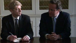 Jo Johnson and David Cameron