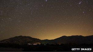 Light pollution in California