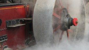 A steam engine at Trevithick Day