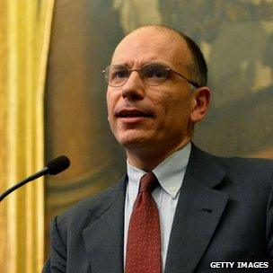 Italian prime minister Enrico Letta