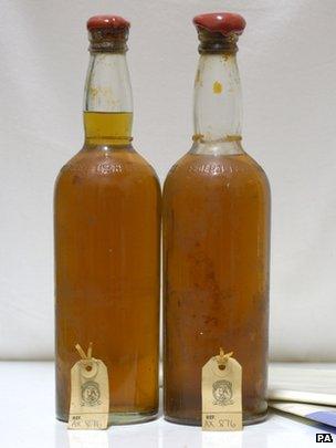 SS Politician whisky bottles