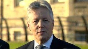 Peter Robinson made the comments at the party's spring conference