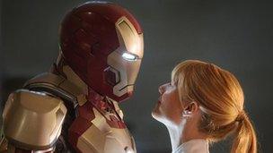 Gwyneth Paltrow and friend in Iron Man 3