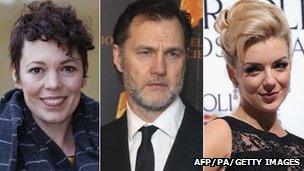 Olivia Colman, David Morrissey and Sheridan Smith