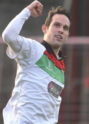 Andy Waterworth has been a potent spearhead for Glentoran this season