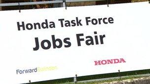 Honda jobs fair sign