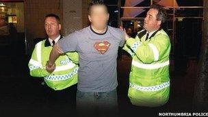 A man being arrested