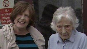 Josie McCann and her mother Letty, 99