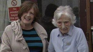 Josie McCann and her mother Letty, 99