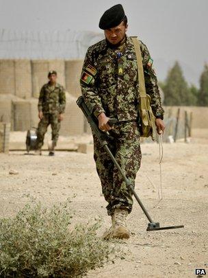 Sgt Abdullah Rezai, of the Afghan National Army, has finished his bomb disposal training