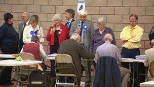 Election count in Northallerton