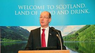 John Swinney pictured at food and drink reception in Tokyo in 2012