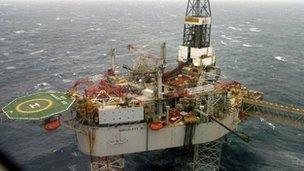 The Buzzard oil field in the North Sea, 50 miles from Aberdeen's coastline