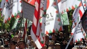 Jobbik rally in Budapest, Hungary (4 May 2013)