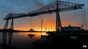 Transporter bridge in Middlesbrough