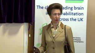 Princess Anne at Chalkdown House