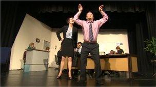 Stage production of The Office at Dudley Little Theatre