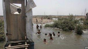 Toilet in India village