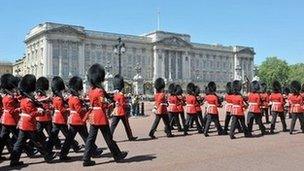 Changing the Guard at Buckingham Palace