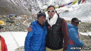 Sherpa Dorje Gylgen and Kenton Cool